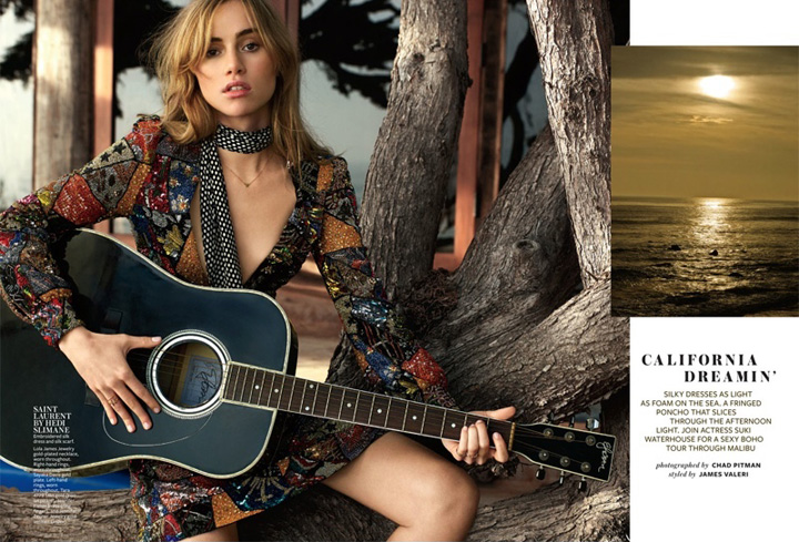 Suki Waterhouse《InStyle》2015年3月號