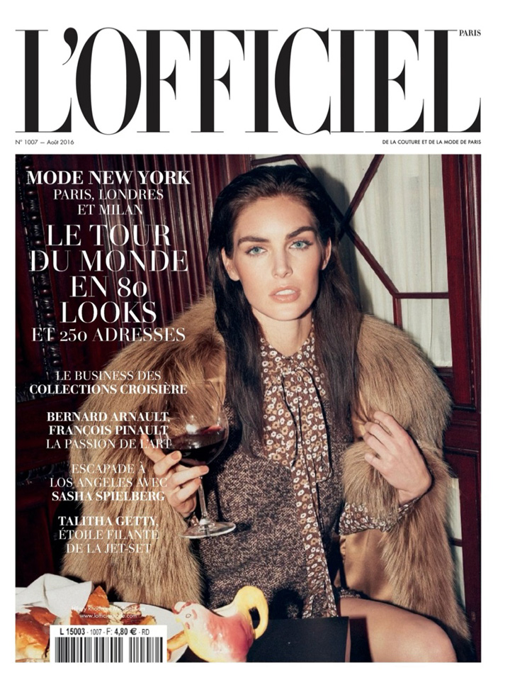 Hilary Rhoda《L'Officiel》法國版2016年8月號