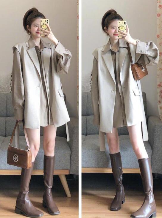 西服馬甲 中筒靴