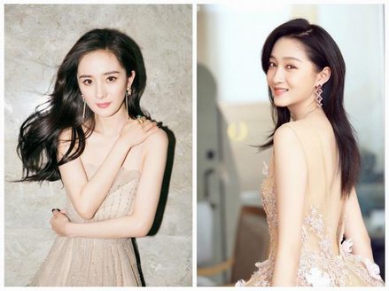 關曉彤與楊冪同穿黑色芭蕾舞短裙，撞裙又撞腿誰更驚艷？