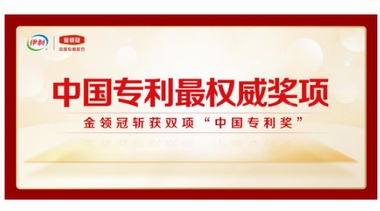 再次斬獲中國專利最權威獎項“中國專利獎” 金領冠專利成果領跑行業(yè)！