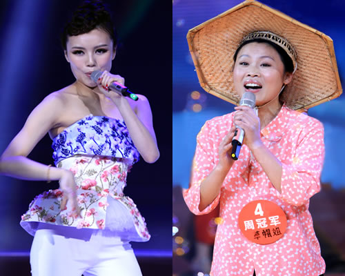 星光大道2012總決賽第五場，妖嬈的空軍女兵倪珈，較量淳樸的“草帽姐”